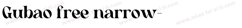 Gubao free narrow字体转换